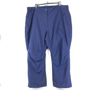 Lands' End Squall Waterproof Insulated Snow Pants Women's Plus Size 3X Blue Ski